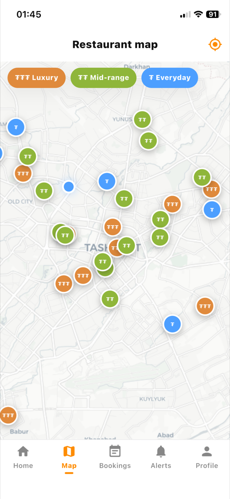 Interaktiv xarita — mobil ilova